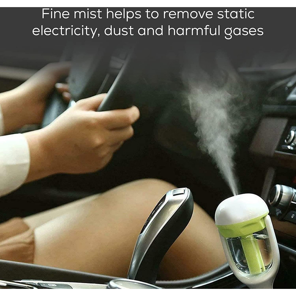 Aquarius Green Portable Mini 12V Car Steam Humidifier with Aroma Diffuser 2 Pack Image 6