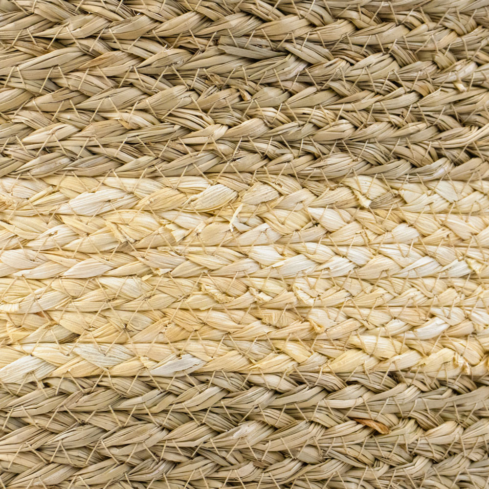 JVL Palma Maize Natural Round Storage Basket with Handle Image 5