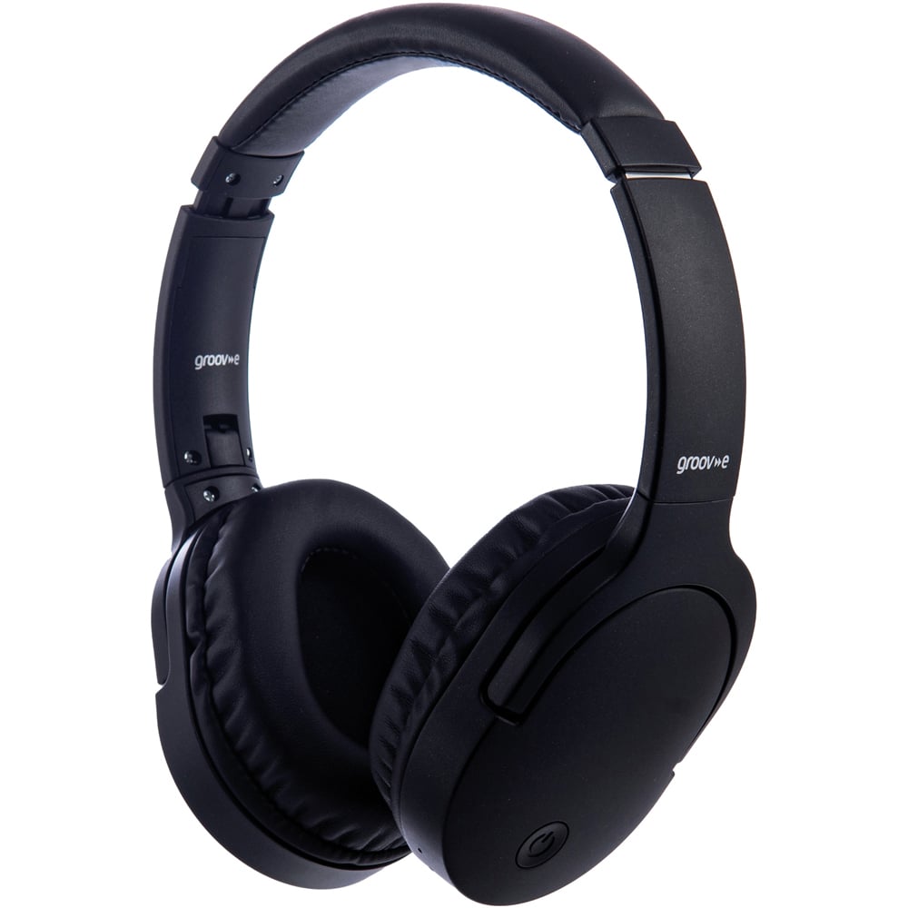 Groov-e Black Ultra Bluetooth Headphones with Wireless Charging Image 1