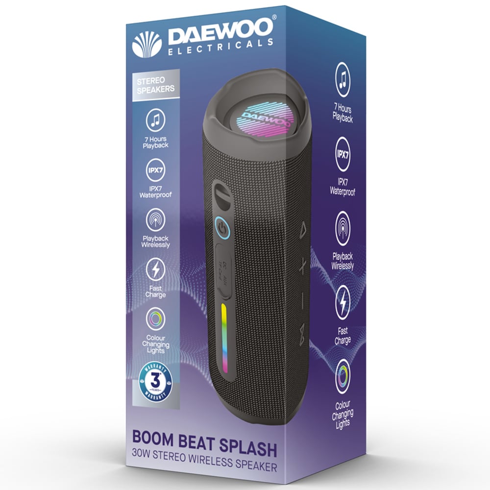 Daewoo AVS1623 Boom Beats Splash 30W Stereo Wireless Speaker Image 5