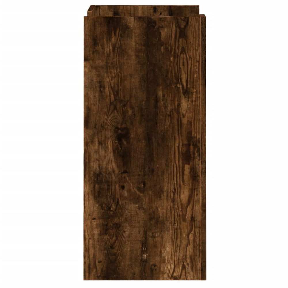 vidaXL 4 Open Shelf Smoked Oak Sideboard Image 5