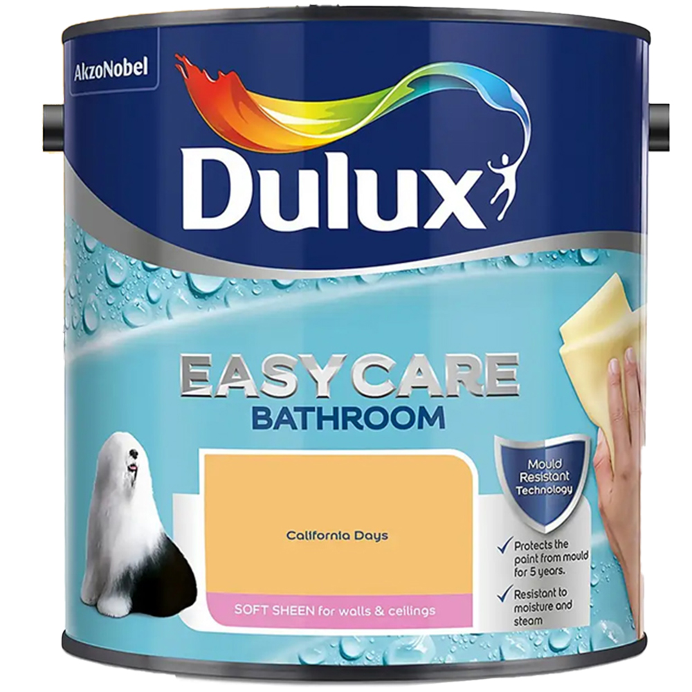 Dulux Easycare Bathroom California Days Soft Sheen Paint 2.5L Image 2