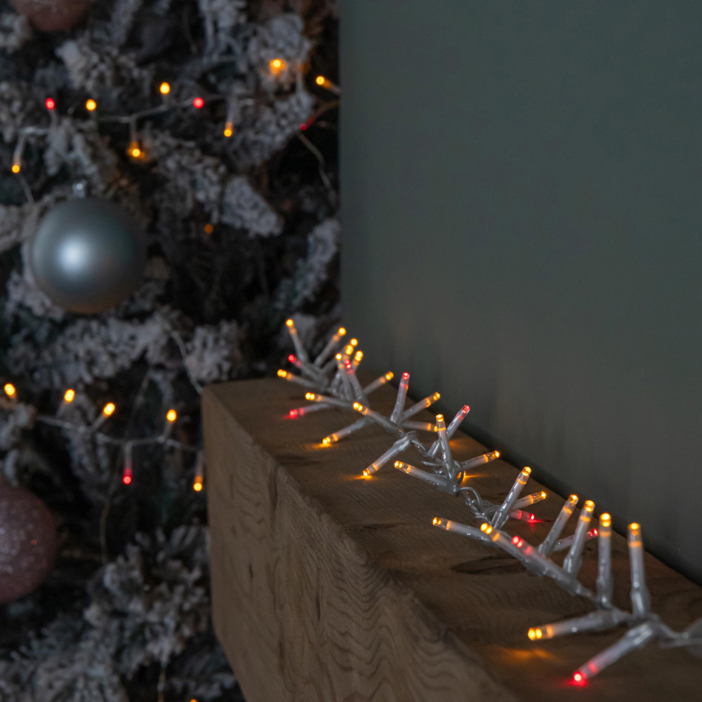 Samuel Alexander TreeBrights 1500 Vintage Gold and Red LED Clear Cable Christmas String Lights 37.5m Image 5
