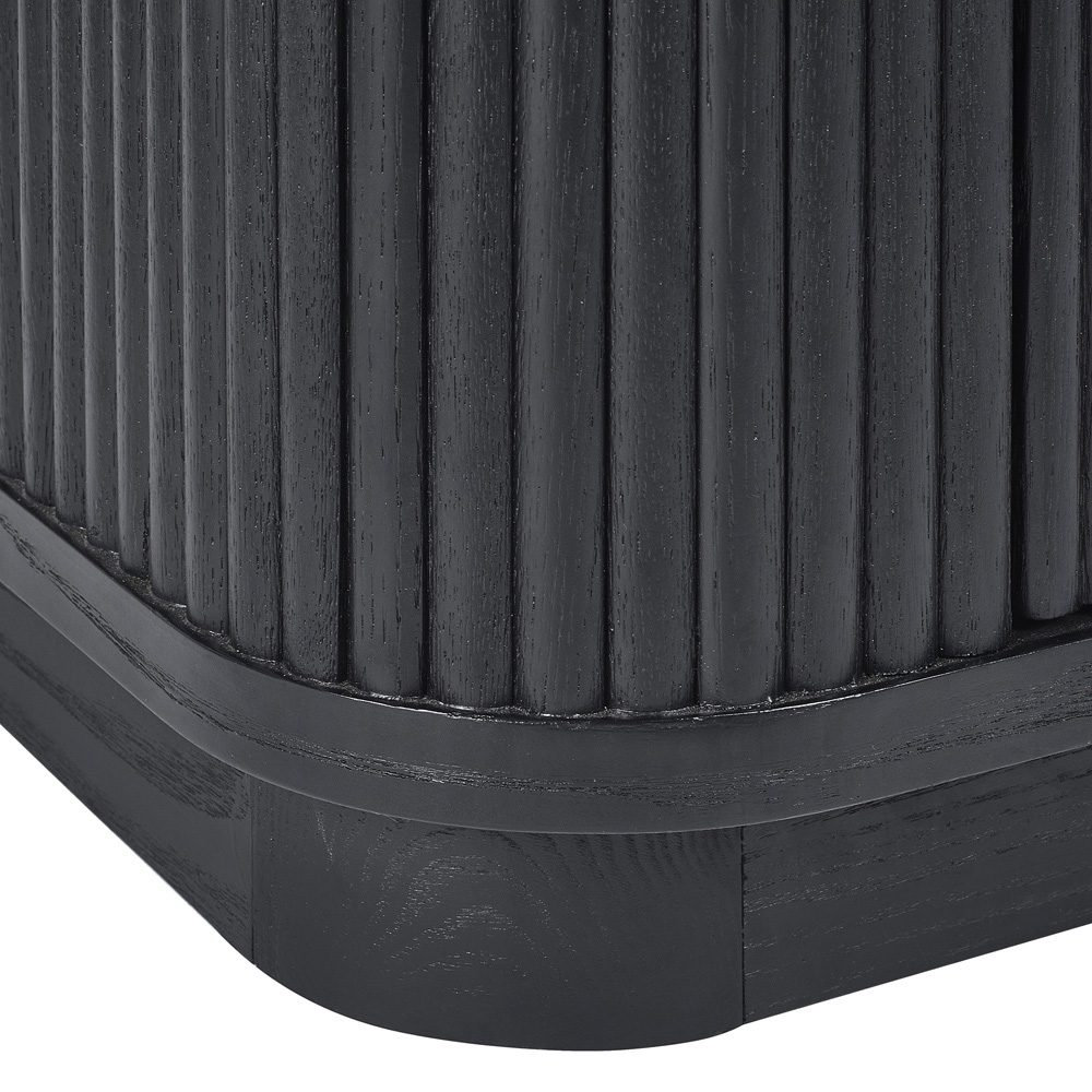 Julian Bowen Louis 3 Door Black Fluted Sideboard Image 5