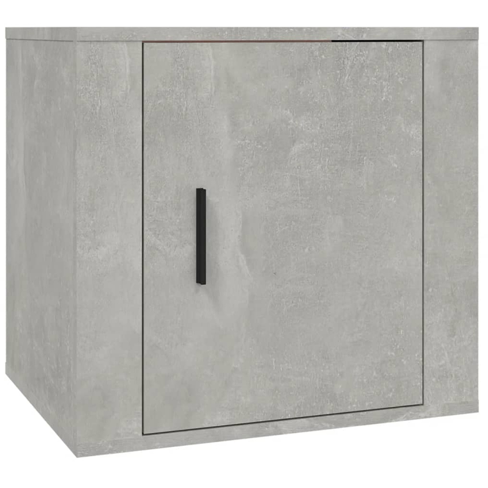 vidaXL Single Door Concrete Grey Bedside Table Image 2