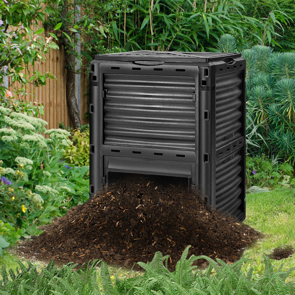 Costway Black Garden Compost Bin 300L Image 2
