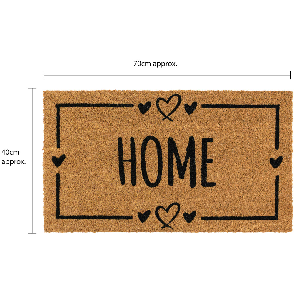 JVL Home Hearts Coir Latex Backed Door Mat and Runner Set Image 8