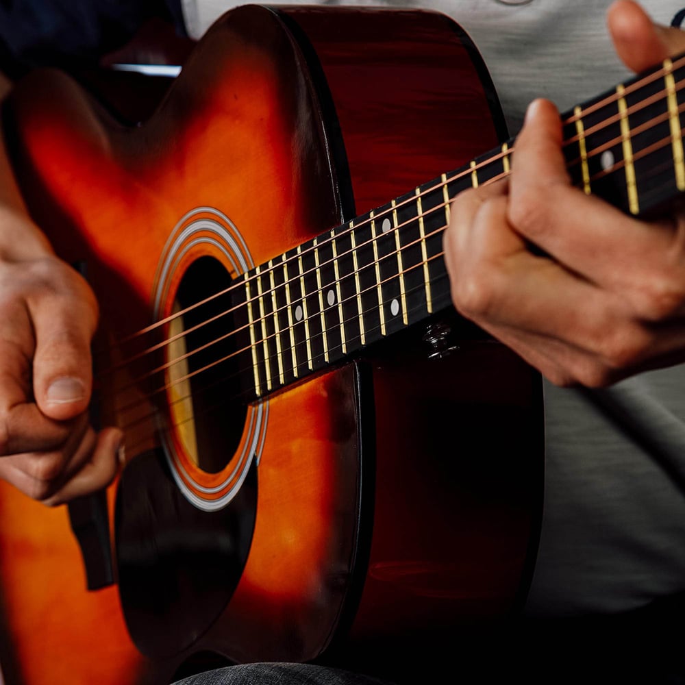 3rd Avenue Sunburst Full Size Acoustic Guitar Set Image 3