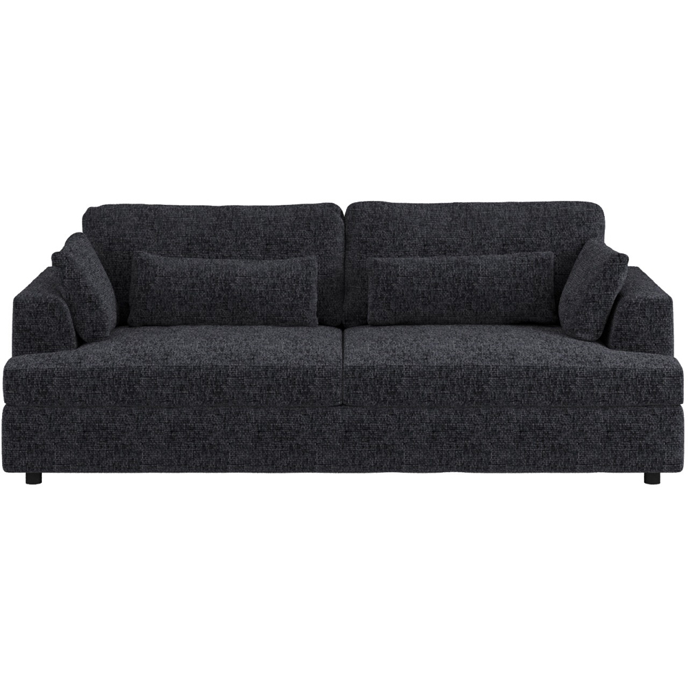 Solace+Co Drew 3 Seater Charcoal Chenille Sofa Image 2