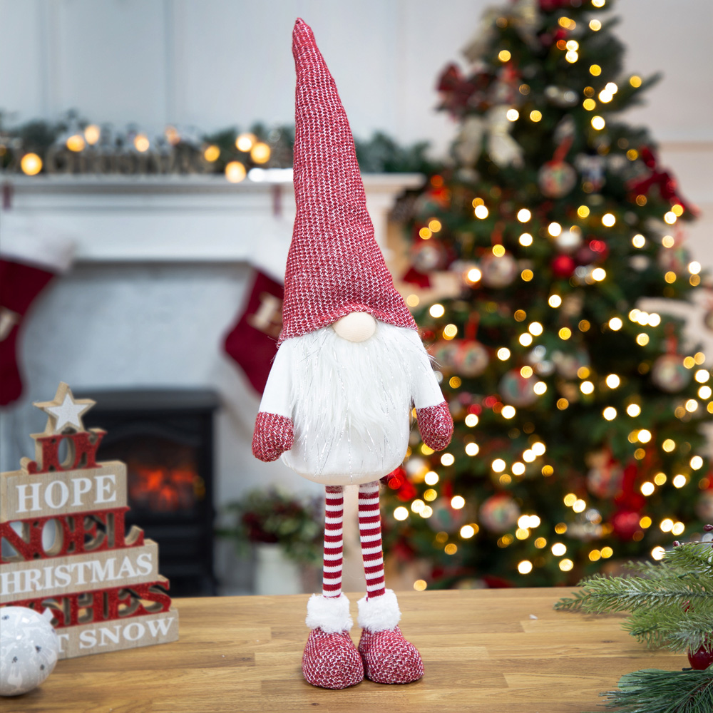 The Christmas Workshop Red Standing Gonk Decoration 63cm Image 5