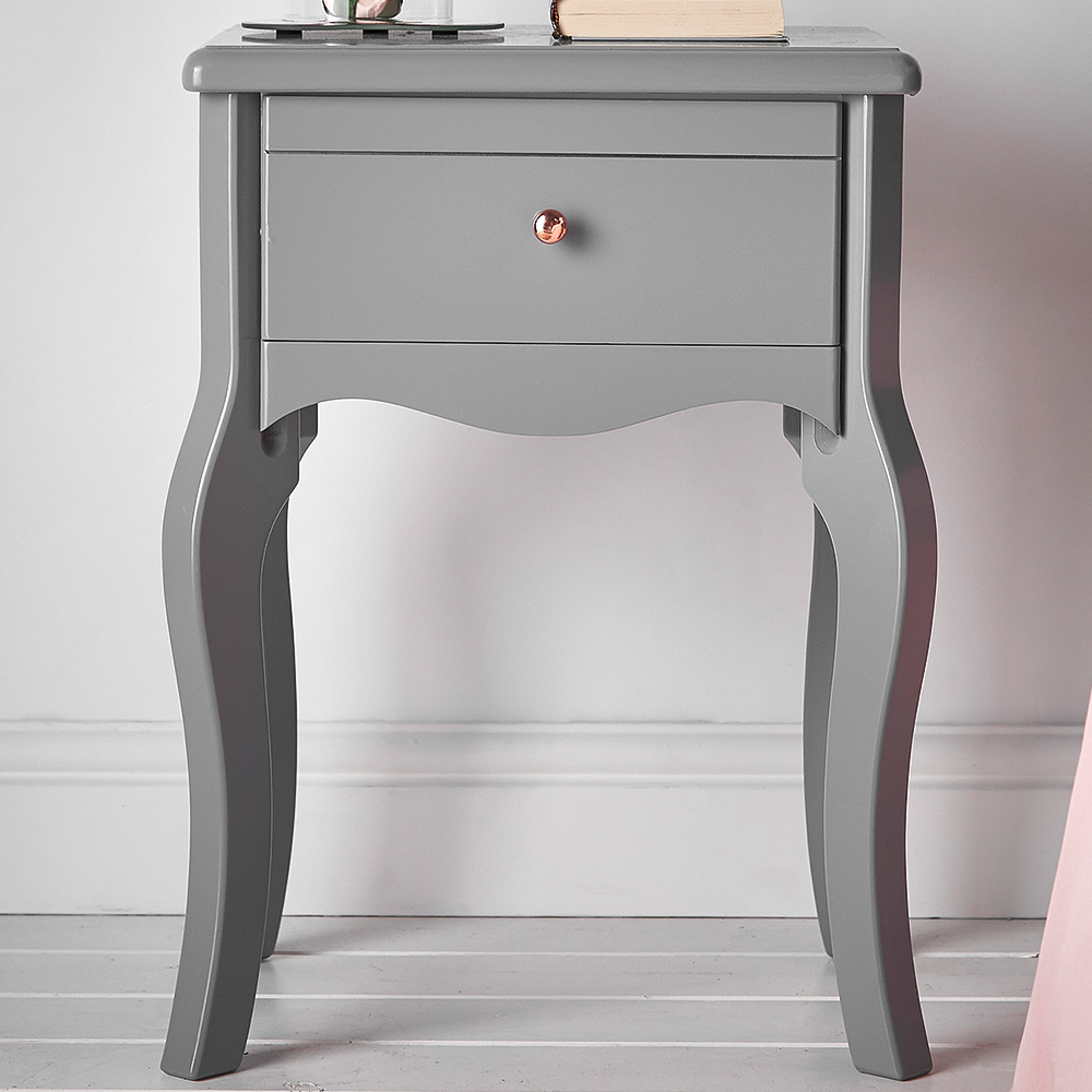 CARME Home Sorrento Grey Side Table Image 1