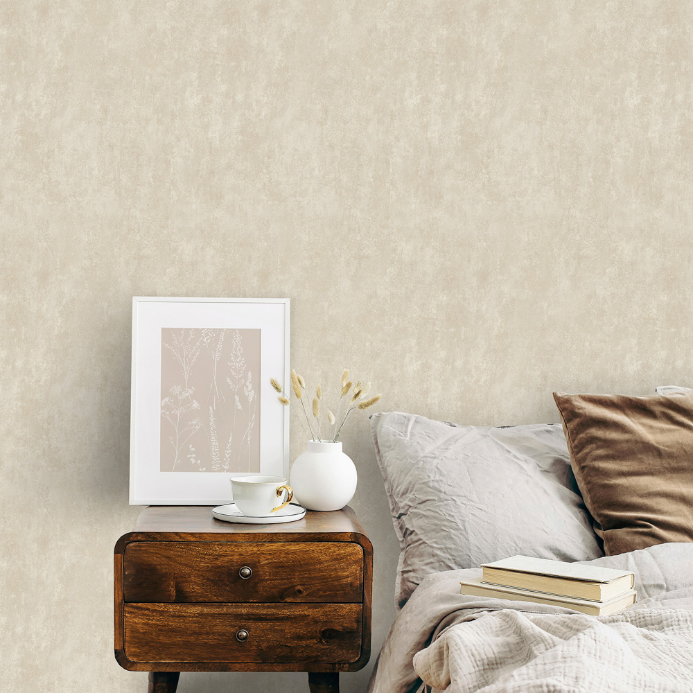 Grandeco Willow Plain Textured Neutral Wallpaper Image 2