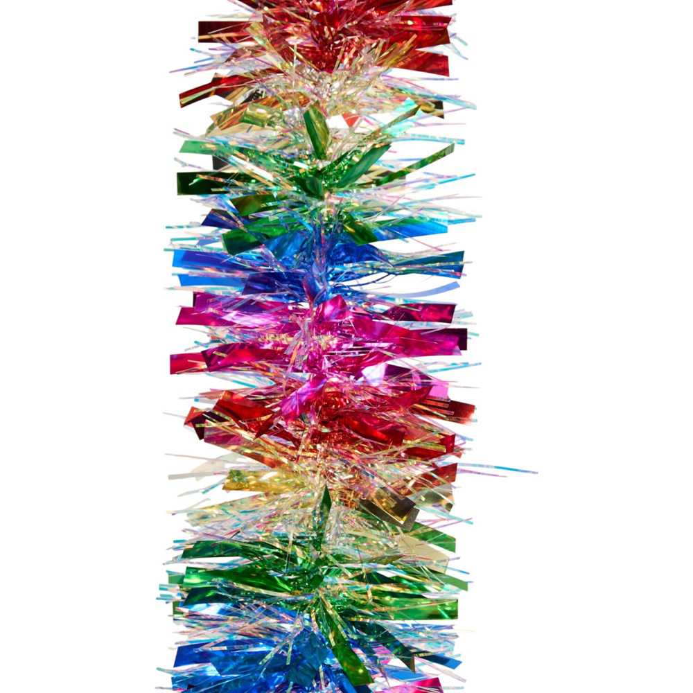 Multi Coloured Tinsel Garland Image 3