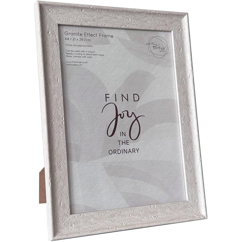 Granite Effect Photo Frame Light Grey A4 Image 2