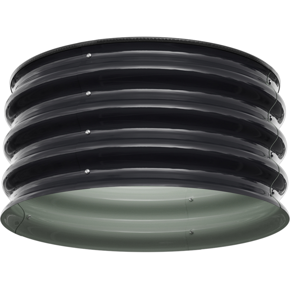 Living and Home Black Round Metal Raised Garden Bed with Open Bottom 60 x 30cm Image 7