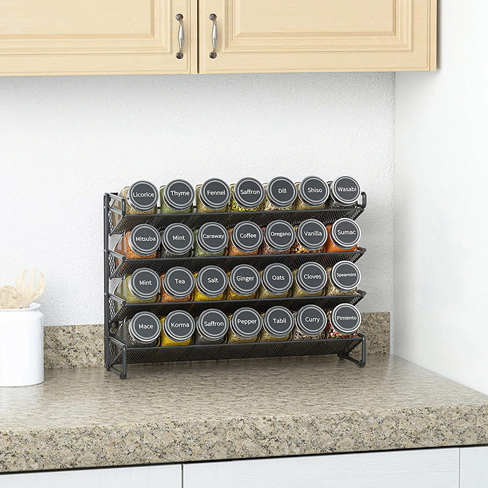Living and Home 4 Tier Metal Spice Rack Organiser Image 2