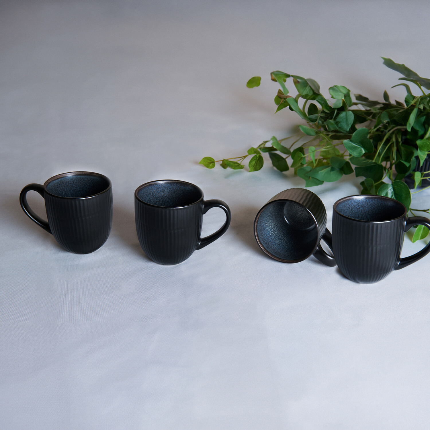 Pack of 4 Indigo Mugs Deep Blue Image 3