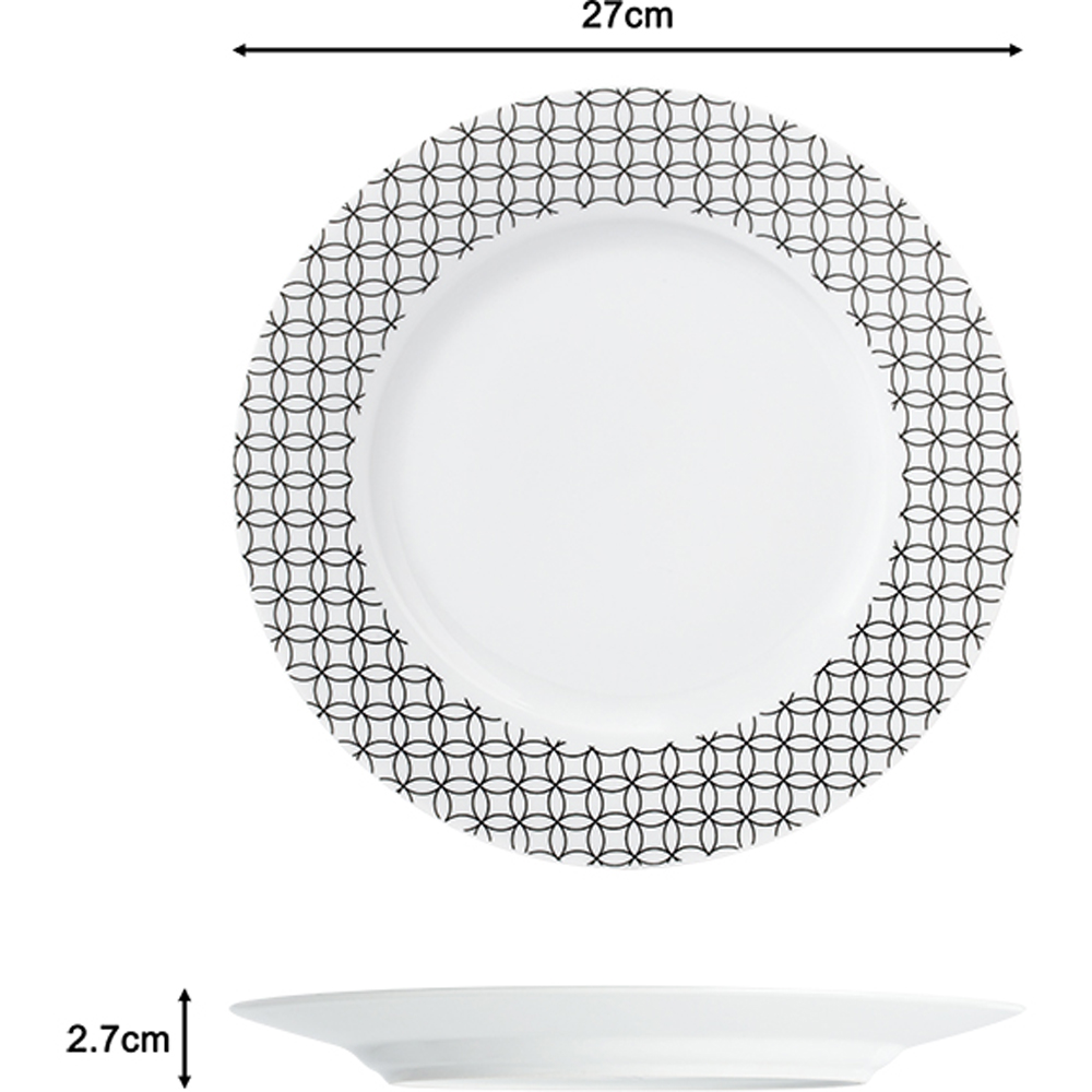 Waterside Geo Black and White 16 Piece Dinner Set Image 7