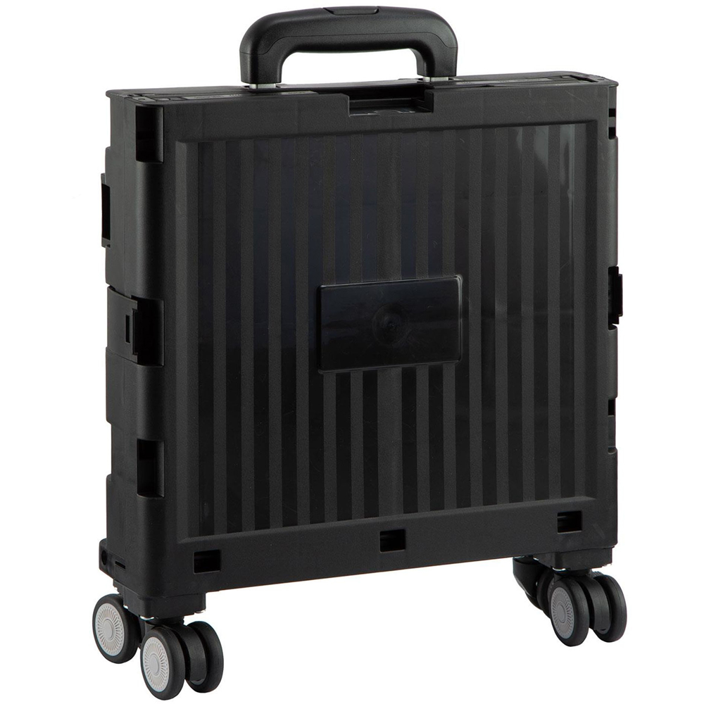 Sewing Online YN8822-BLACK Black Plastic Foldable Craft and Sewing Trolley 47 x 39 x 32cm Image 2