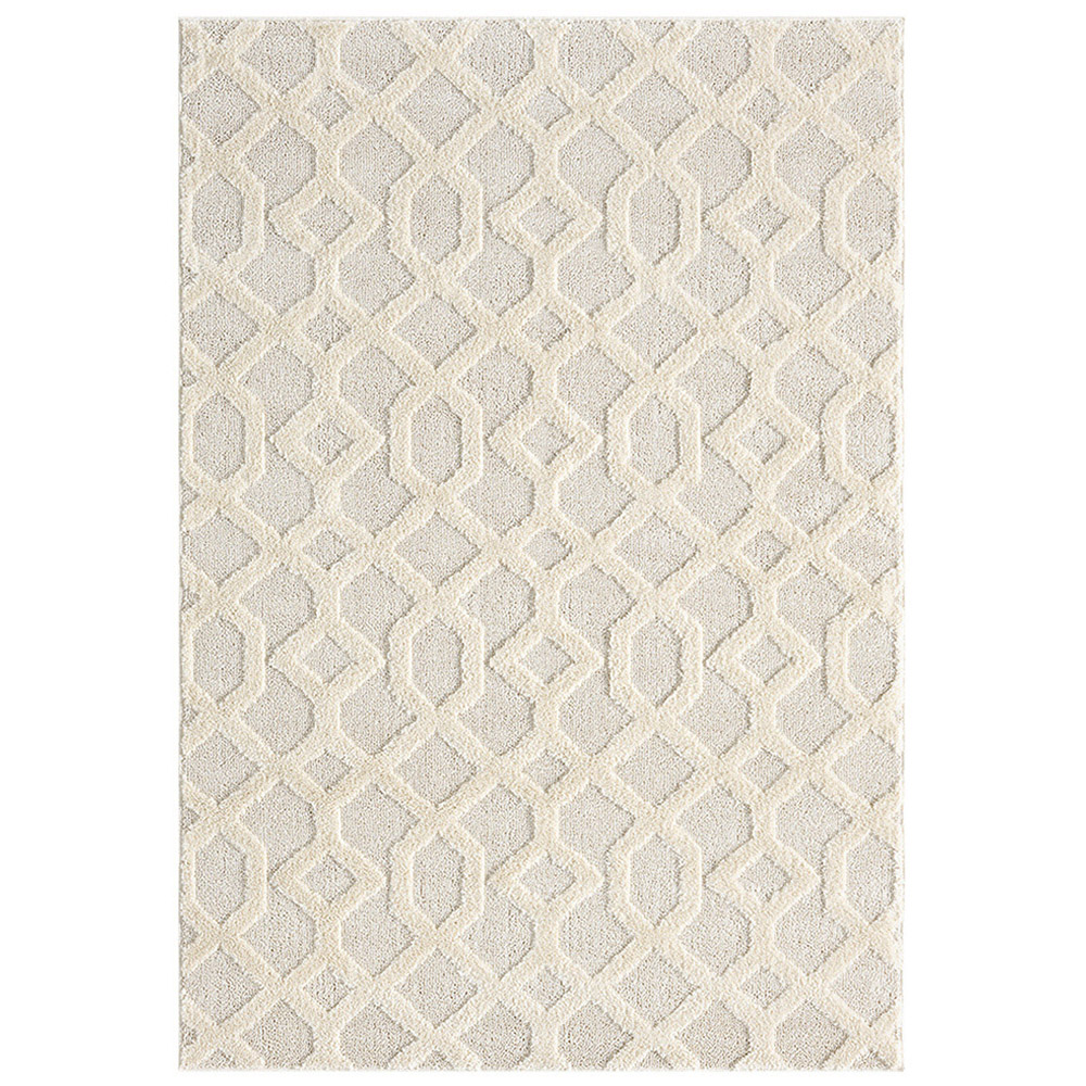 Desire Rugs Isabella Cream Embossed Imperial Trellis Rug 120 x 170cm Image 1