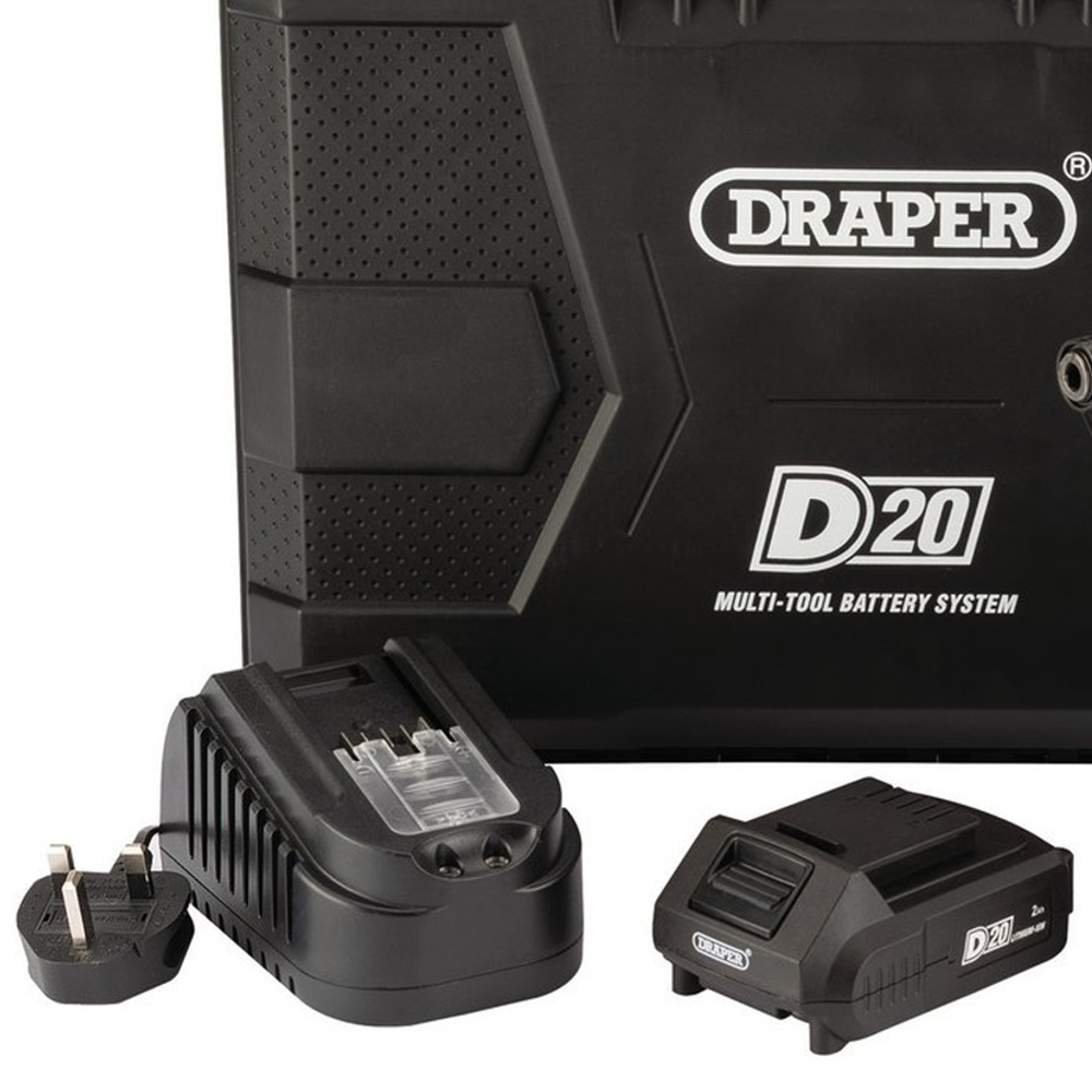 Draper D20 20V Brushless Impact Driver with Batteries and Charger Image 3