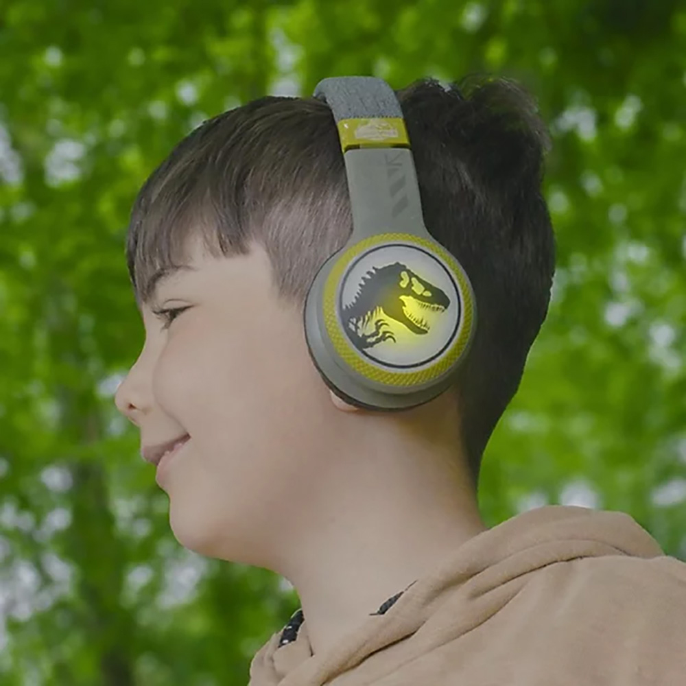 Lazerbuilt Jurassic World T-Rex Wireless Light-Up On-Ear Headphones Image 4