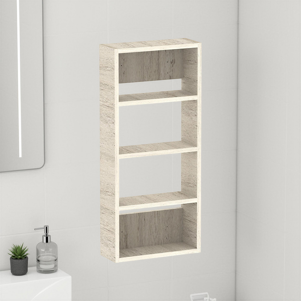 Decortie Rafina 4 Shelf Travertine Multipurpose Shelf Unit Image 3