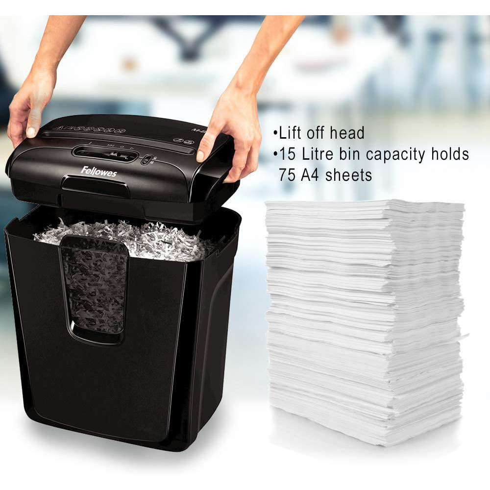 Fellowes Powershred M-8C Cross Cut Shredder with Safety Lock 15L Image 5