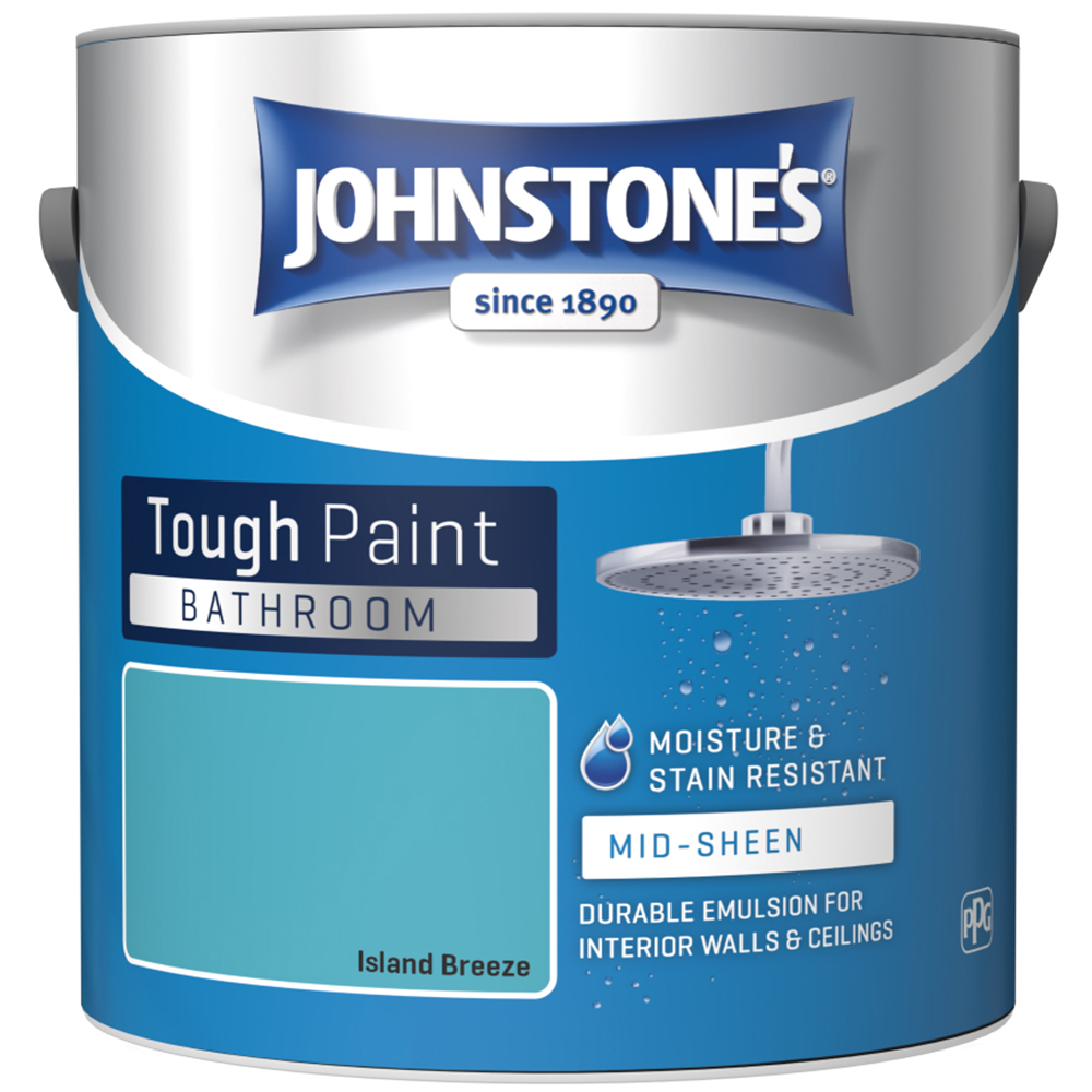 Johnstone's Bathroom Island Breeze Mid Sheen Emulsion Paint 2.5L Image 2
