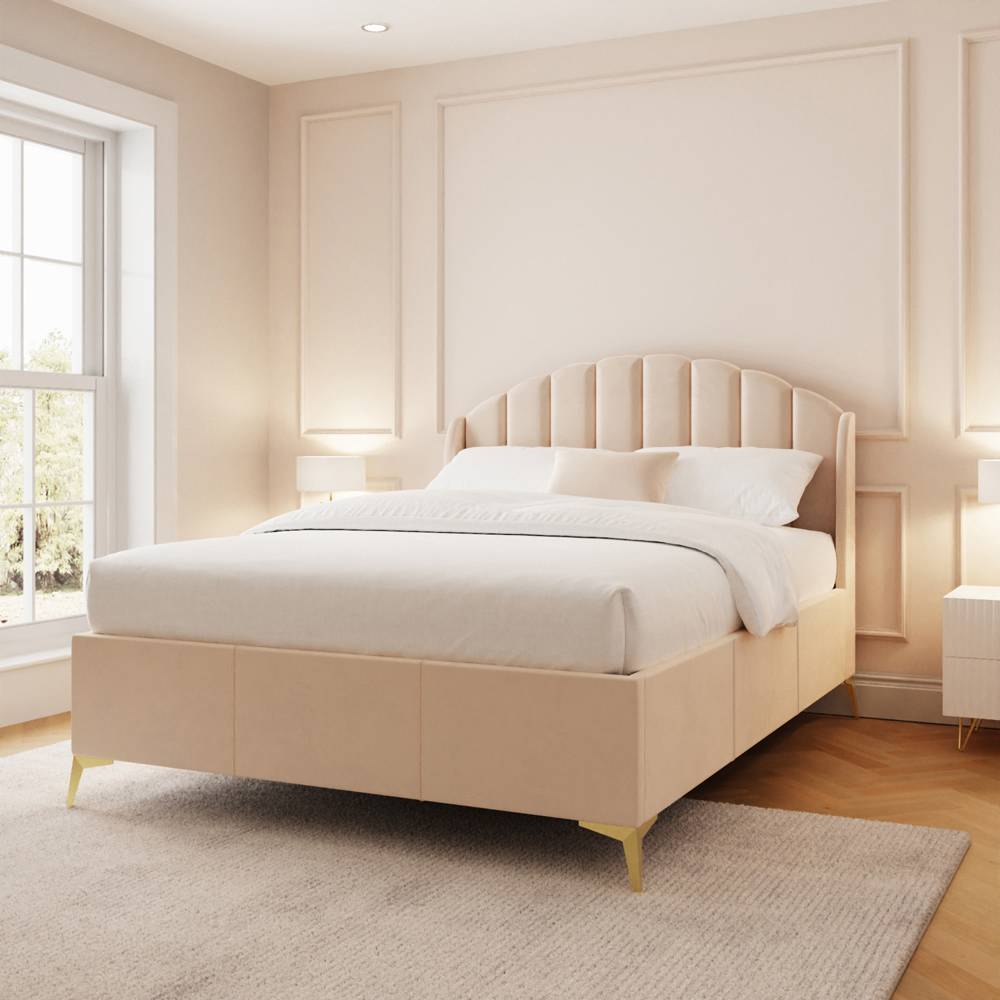 GFW Pettine King Size Pink End Lift Ottoman Storage Bed Image 7