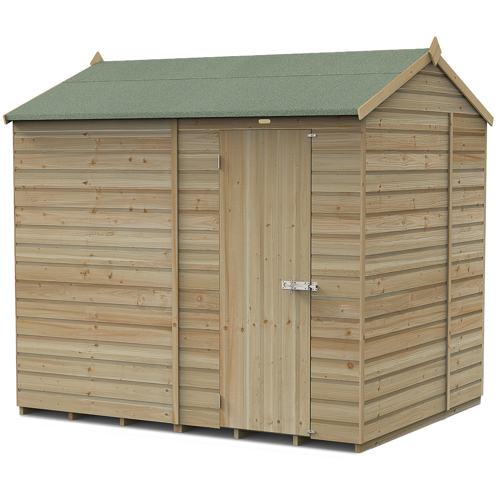 Forest Garden Beckwood 8 x 6ft Single Door Reverse Apex Shed Image 1