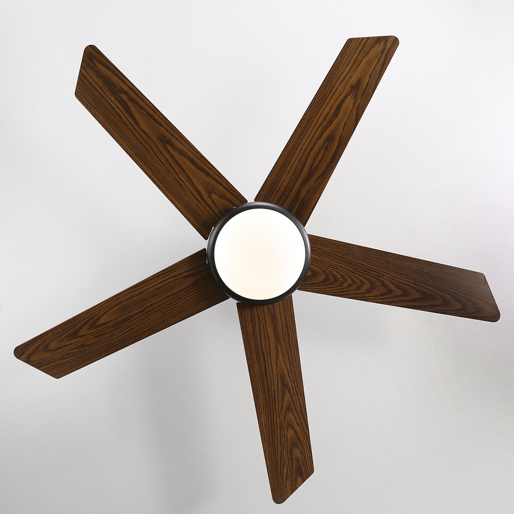 Living and Home Rustic Wooden LED Ceiling Fan Light with Remote 52 inch Image 3