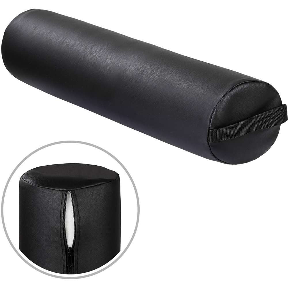 tectake Black Stool and Bolster Cushion Set Image 5