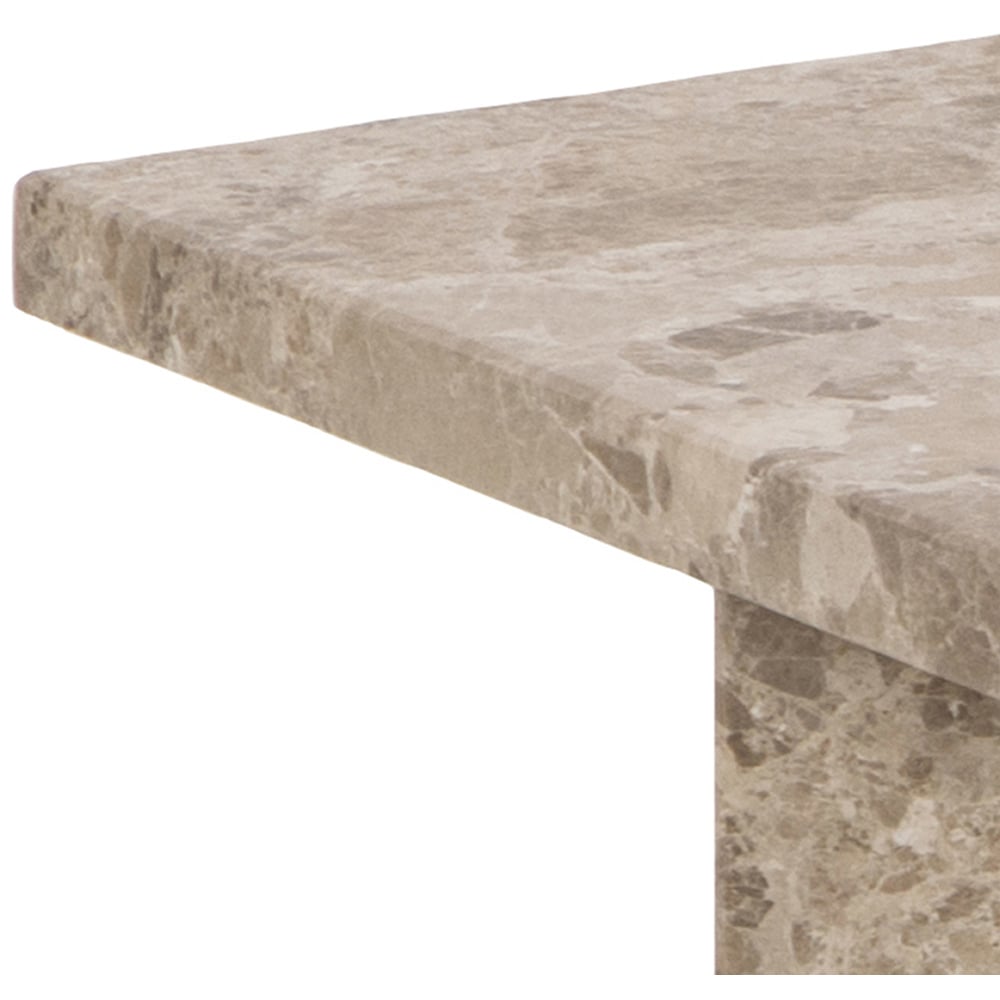 Florence Vega Brown Marble Coffee Table Image 4