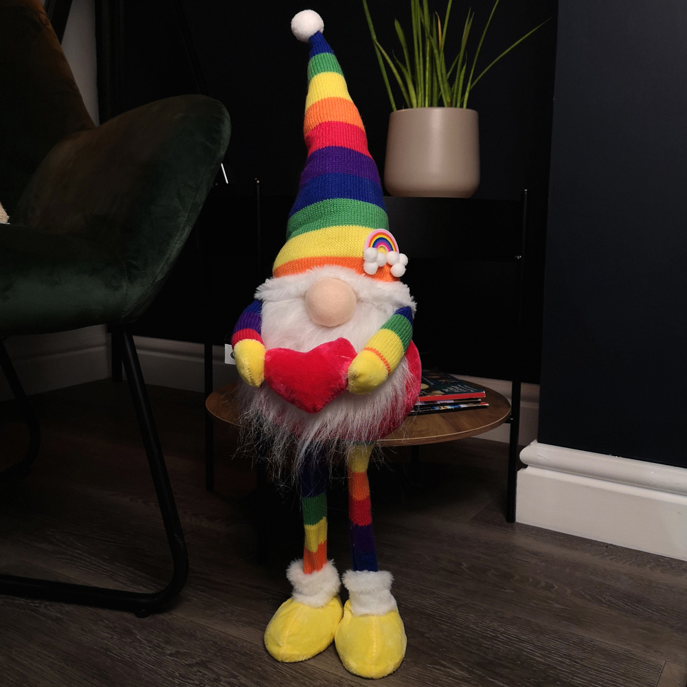Samuel Alexander Rainbow Plush Large Standing Gonk Christmas Decoration Image 2