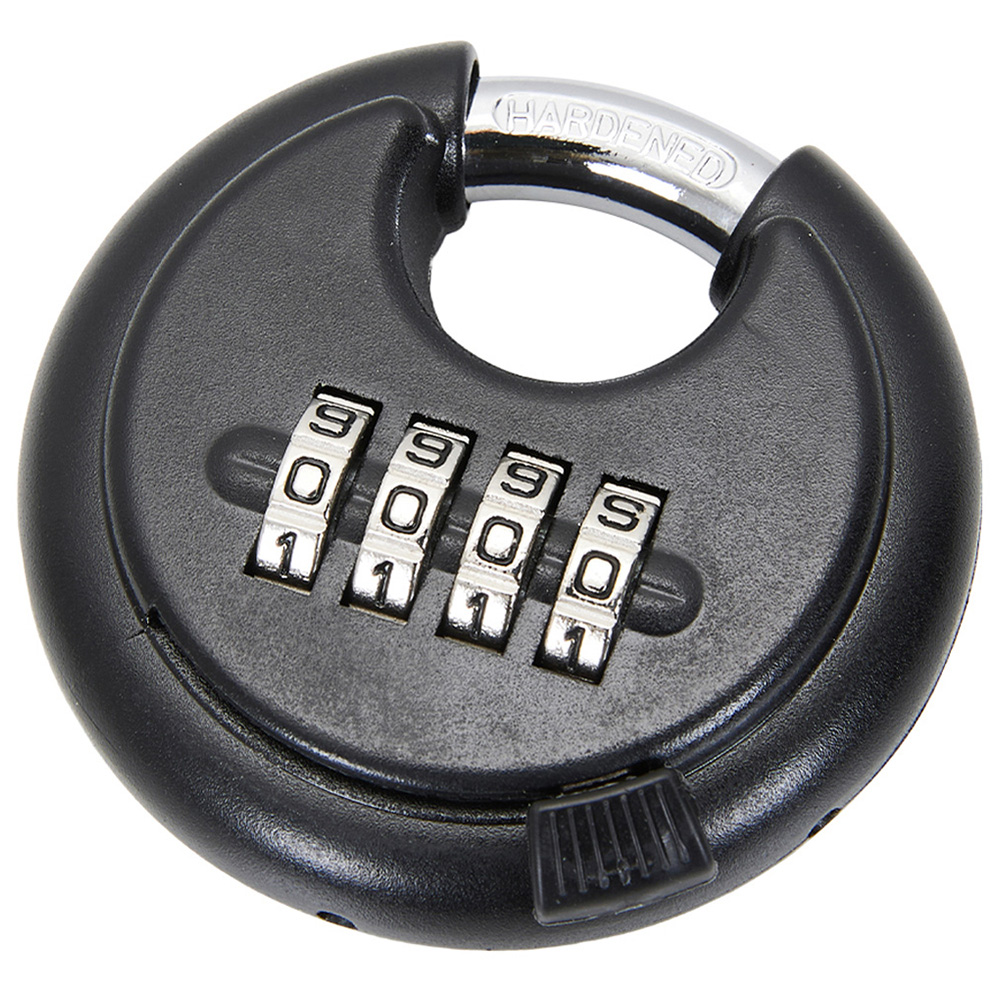 Living and Home 4 Digit Black Zinc Alloy Combination Padlock Image 3