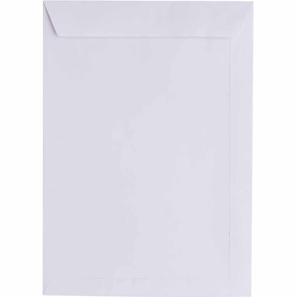 Wilko C4 White Peel and Seal Envelopes 324mm x 229mm 25 Pack Image 2