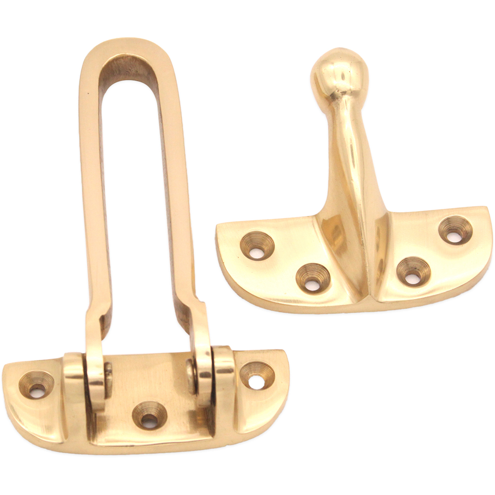 Spira Brass Polished Brass Door Guard Image 3