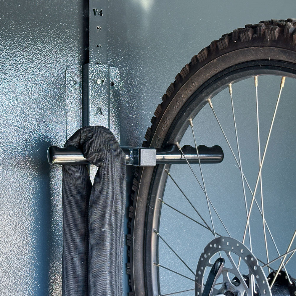 Asgard 2.6 x 3.6ft Cream Vertical Bike Locker Image 6