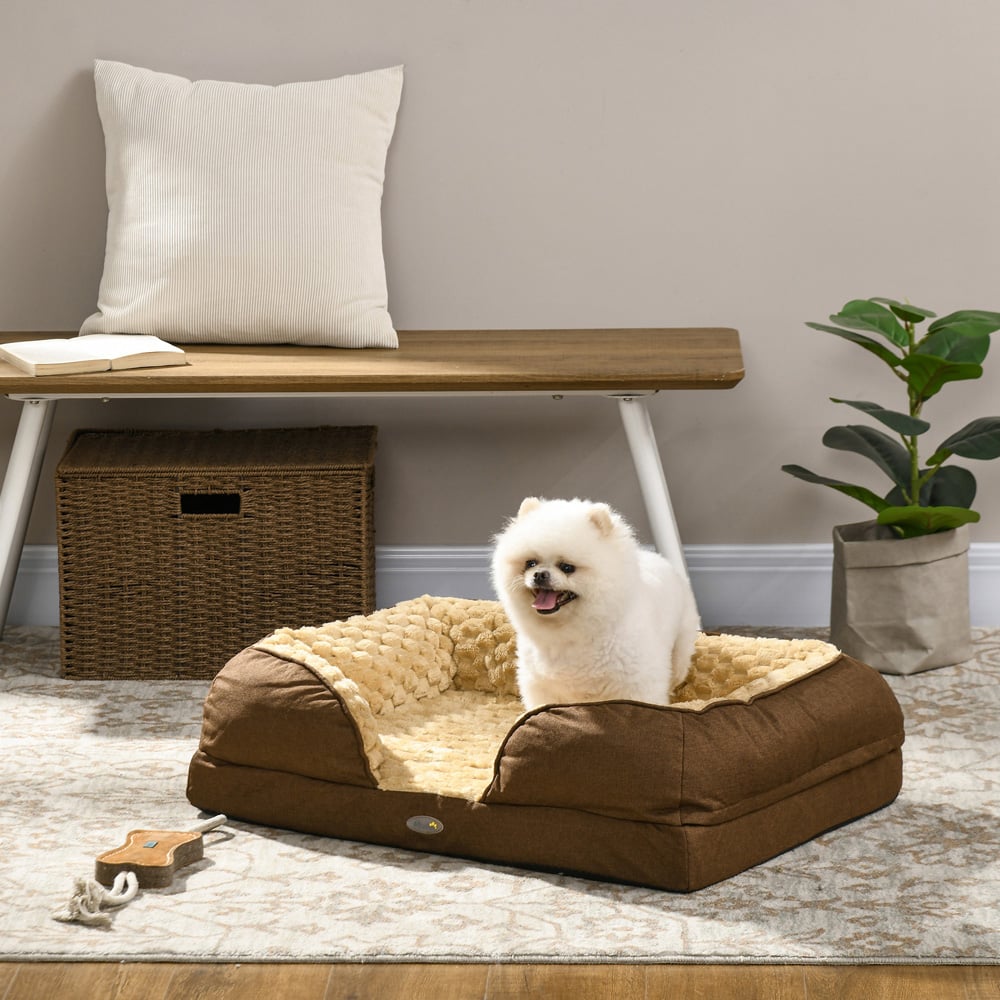 PawHut Brown Small Dog Bed Image 2