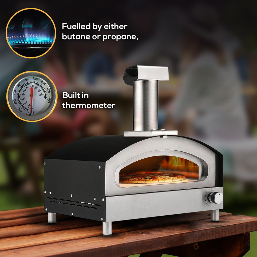 Haven Black and Silver Gas Powered 13 inch Pizza Oven Image 5