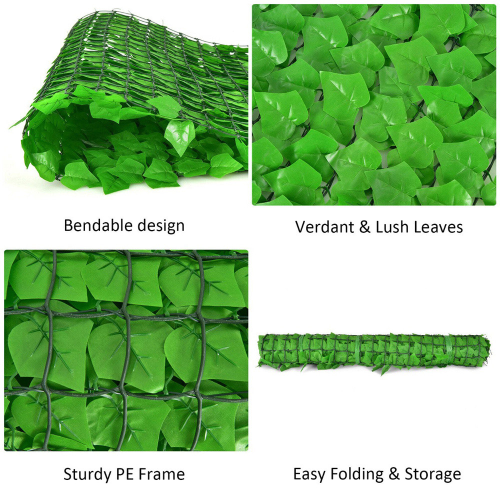 Costway Artificial Hedge Ivy Leaf 3 x 1m Size 2 Image 5