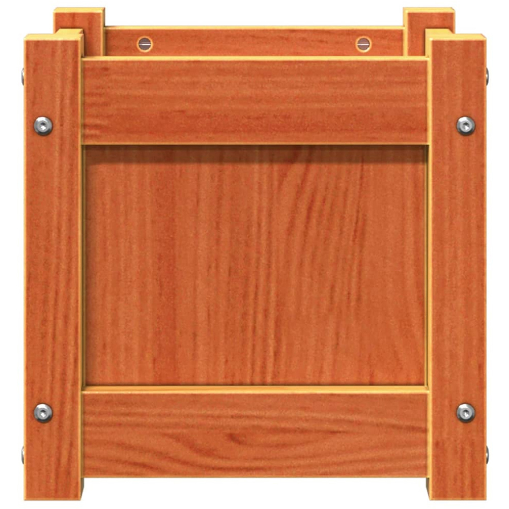 vidaXL Brown Solid Pine Wood Garden Planter 31 x 31 x 31cm 2 Pack Image 4