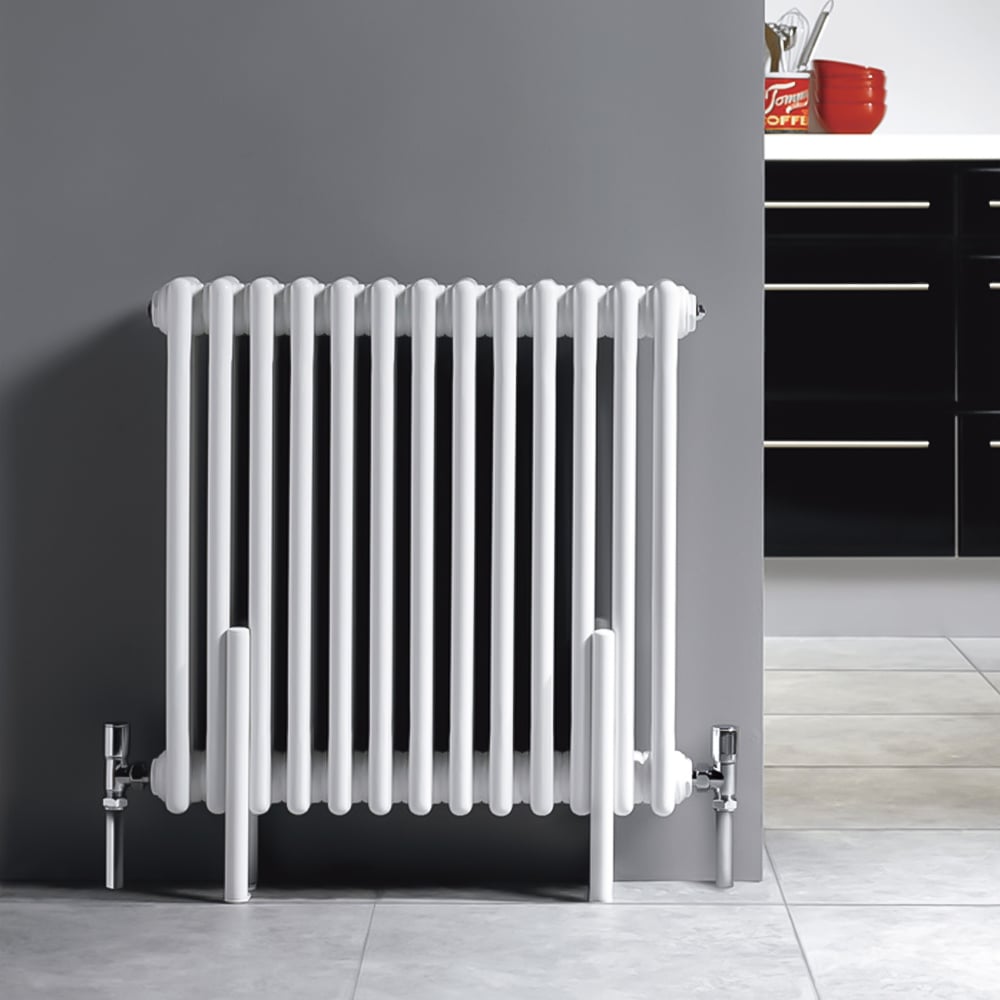 nuie Colosseum Gloss White Triple Column Traditional Radiator 600 x 605mm Image 2