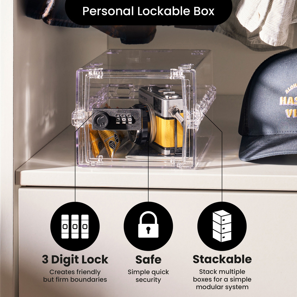 Lockabox 3L Crystal Lockable Mini Storage Box Image 8