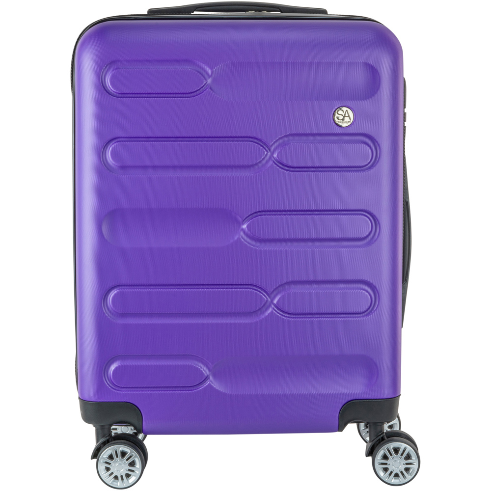 SA Products Purple Carry On Cabin Suitcase 55cm Image 3