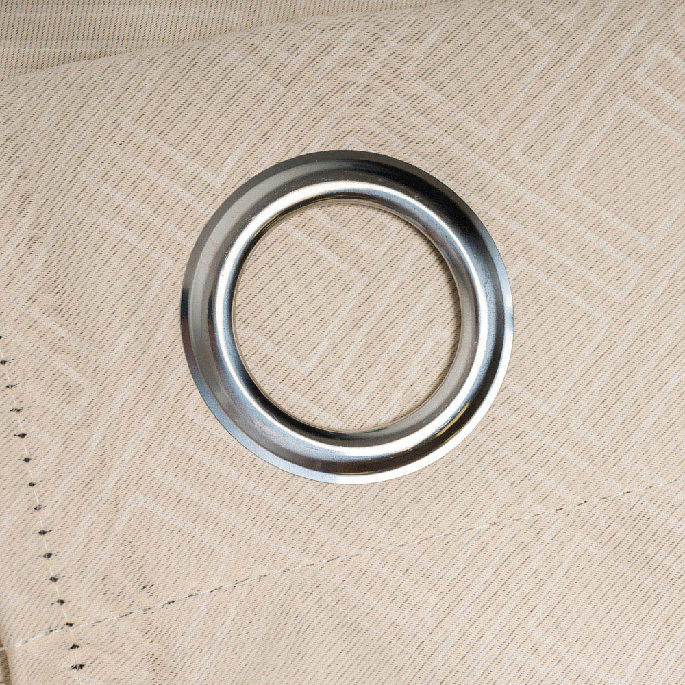 Alan Symonds Amond Cream Blackout Ring Top Eyelet Curtains 228 x 228cm Image 3