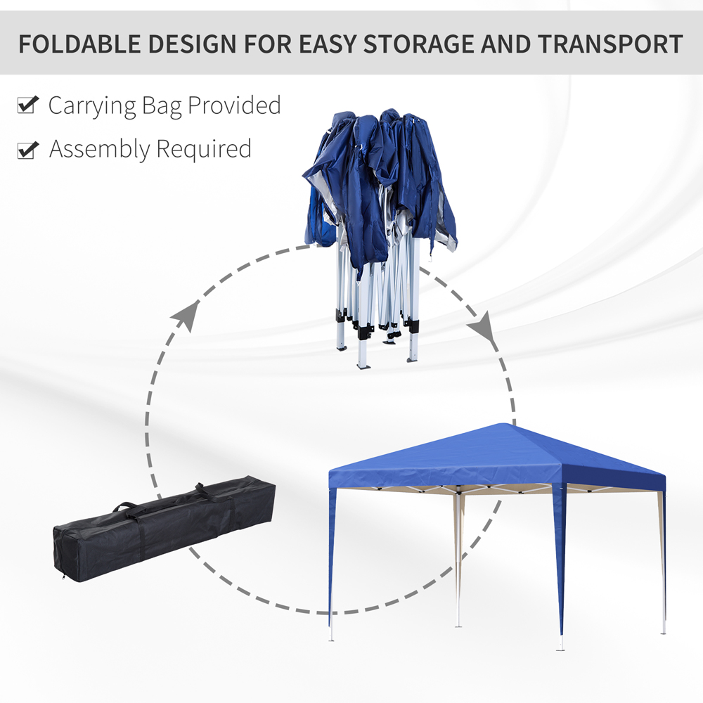 Outsunny 3 x 3m Blue Marquee Pop Up Gazebo Image 6