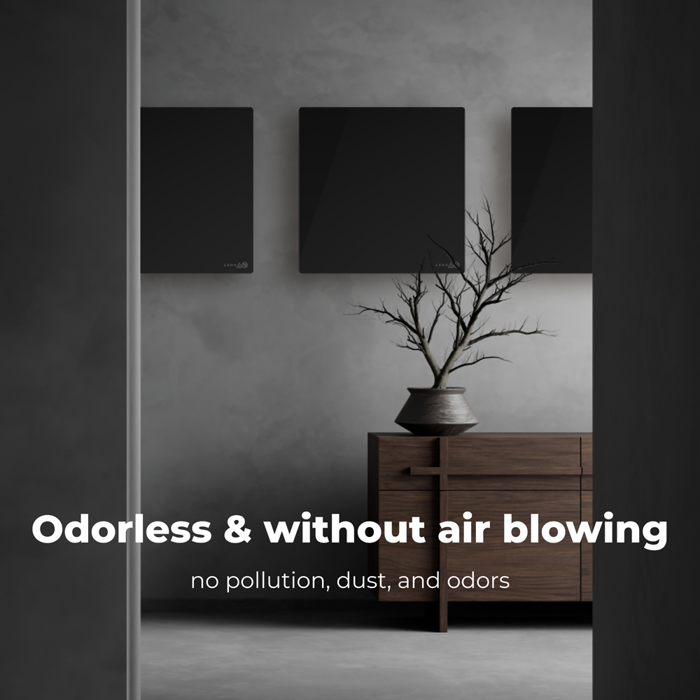 Aeno Premium Eco Smart Black Quadro Wall Heater Image 9