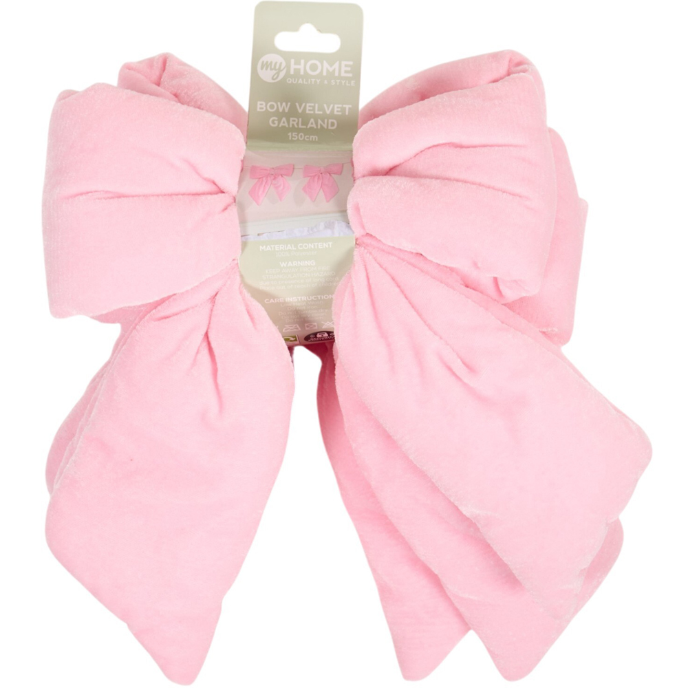 Bow Cushion Garland Pink Image 3